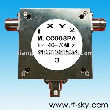 Pérdida de inserción de 1.0dB circuladores coaxiales de 40-70MHz SMA / N / L29 RF